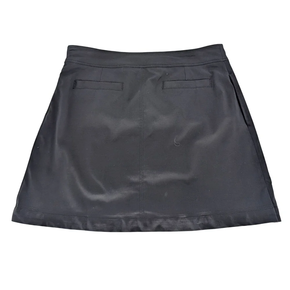 Tail Golf‎ Skort Womens 6 Black Side Snap Athletic Tennis Skirt Athleisure Prep